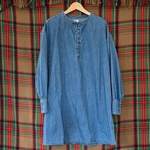 J. Crew Chambray Shift Dress- Size L